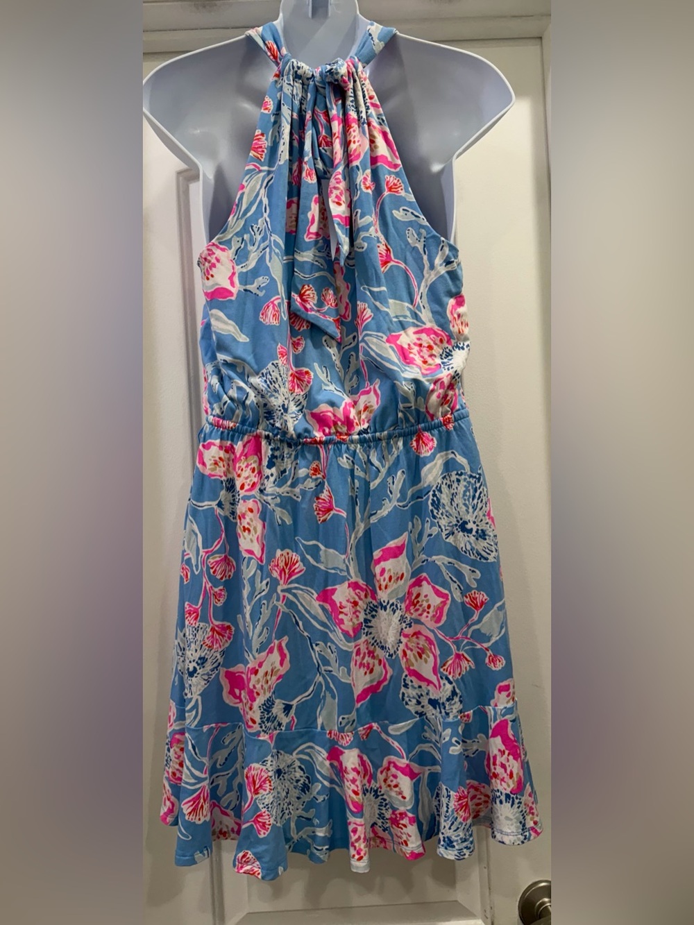 Lilly Pulitzer Camri Halter Romper "Bahamian Rhapsody" Size Medium - Picture 2 of 14